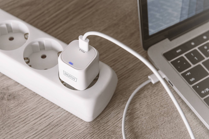 Мережевий зарядний пристрій Digitus USB-C 20Вт PD 3.0 Білий (DA-10060) - зображення 6