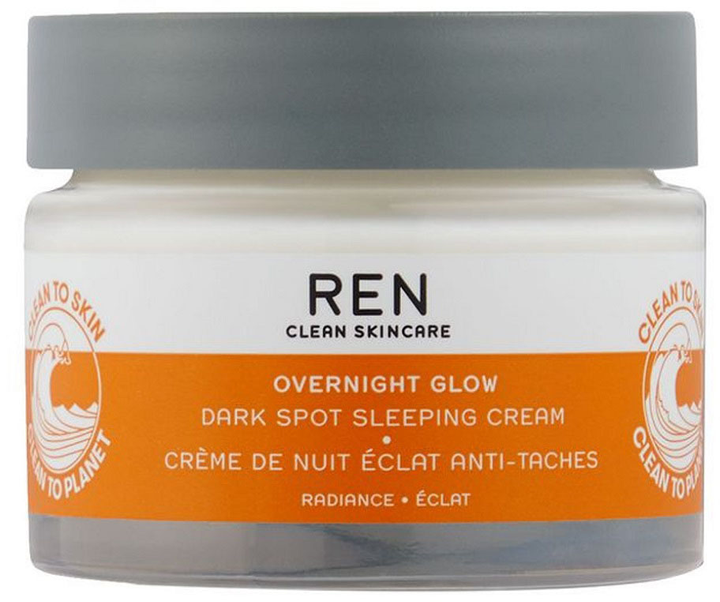 Крем для обличчя Ren Clean Skincare Overnight Glow Dark Spot Sleeping Cream освітлюючий нічний 50 мл (5056264701943) - зображення 1
