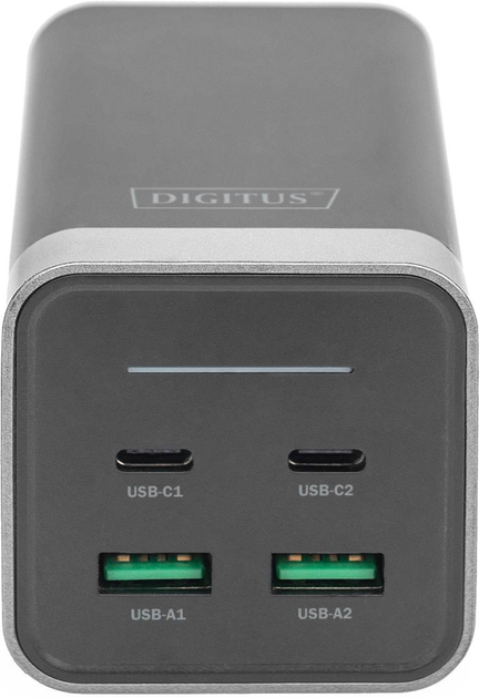 4-portowa uniwersalna ładowarka Digitus 150W GaN 2x USB-C 2x USB-A PD3.0 (DA-10181) - obraz 3
