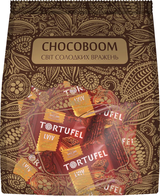 Упаковка конфет Chocoboom Tortufel Lviv 180 г х 3 шт (4820216491043) - изображение 2