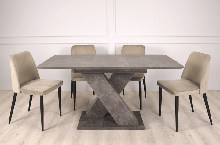 Стіл обідній розкладний Dark A 120(160)x80 Ательє Темний Intarsio - зображення 3