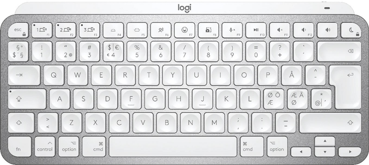 Klawiatura bezprzewodowa Logitech MX Keys Mini For Mac Wireless Illuminated Nordic Layout Pale Grey (920-010524) - obraz 1