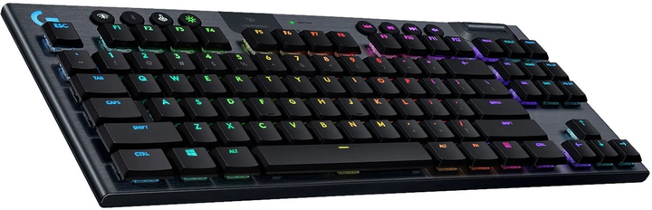 Клавіатура бездротова Logitech G915 Gaming TKL Tenkeyless LIGHTSPEED Wireless RGB Mechanical GL Clicky Nordic Layout Black (920-009537) - зображення 2