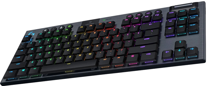 Klawiatura bezprzewodowa Logitech G915 Gaming TKL Tenkeyless LIGHTSPEED Wireless RGB Mechanical GL Linear Nordic Layout Black (920-009517) - obraz 4