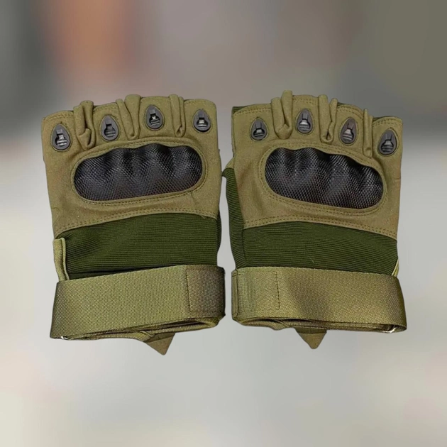 Перчатки тактические Беспальцевые, цвет Олива, размер XL - изображение 1