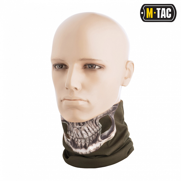 M-Tac шарф-труба полегшенний Reaper Skull Olive - зображення 2