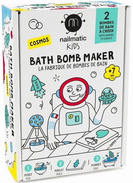 Zestaw do tworzenia kul kąpielowych Nailmatic Kids Bath Bomb Maker Cosmos 2 kształty (3760229899294) - obraz 1