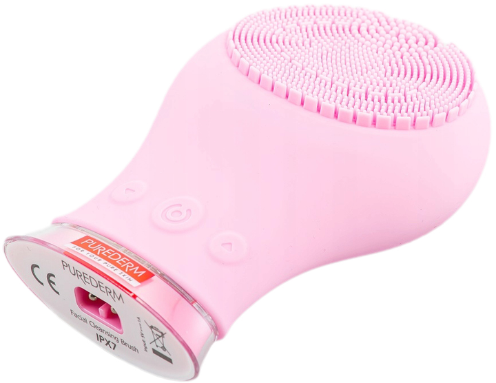 Szczoteczka soniczna do twarzy Purederm do każdego rodzaju cery silikonowa Pink (6954343393449) - obraz 2