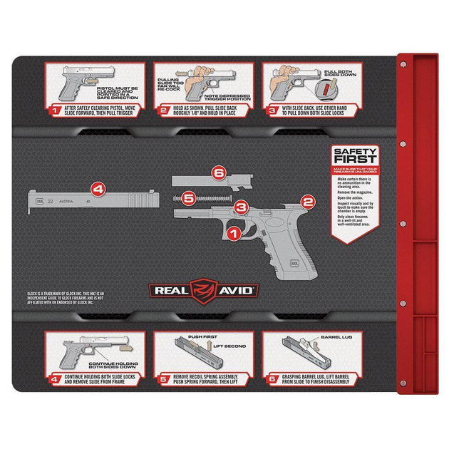 Коврик оружейного мастера для пистолетов Glock. Real Avid Glock Smart Mat. AVGLOCKSM - изображение 1