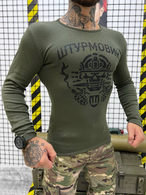 Тактичний лонгслів Tactical Long Sleeve Shirt Olive Elite M - зображення 2
