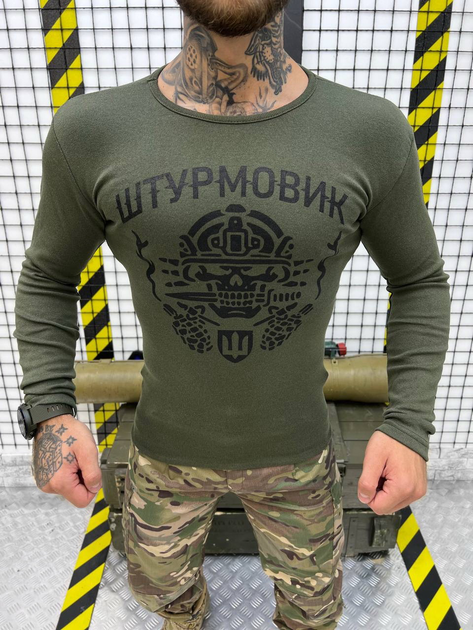 Тактичний лонгслів Tactical Long Sleeve Shirt Olive Elite L - зображення 1