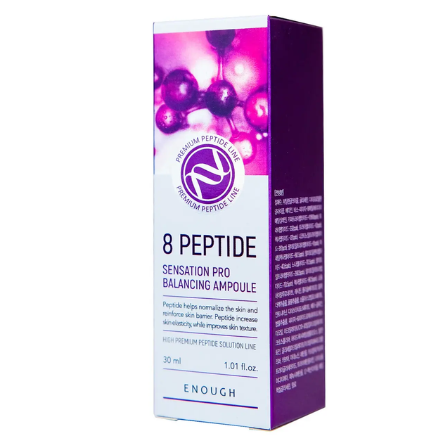 Сыворотка для лица Enough 8 Peptide Sensation Pro Balancing Ampoule с пептидами, 30 мл - изображение 3