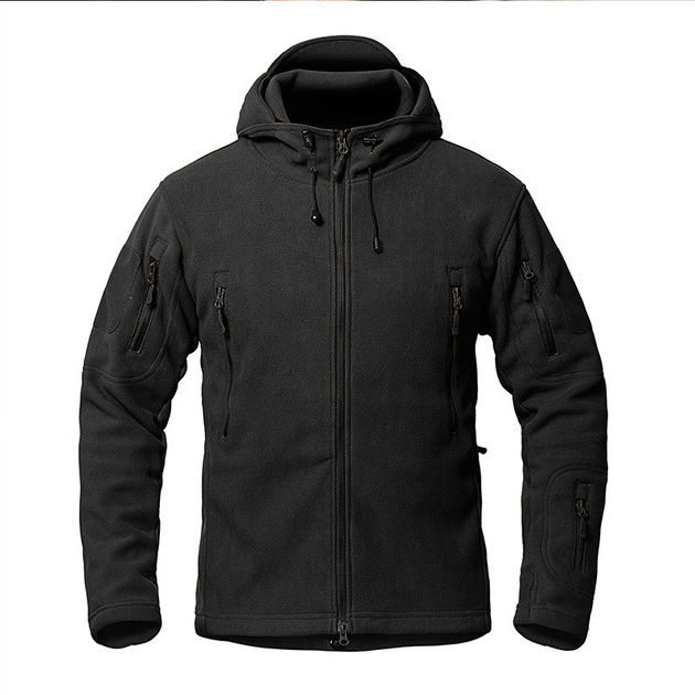 Кофта тактическая флисовая флиска куртка с капюшоном S.archon black Размер L - изображение 1