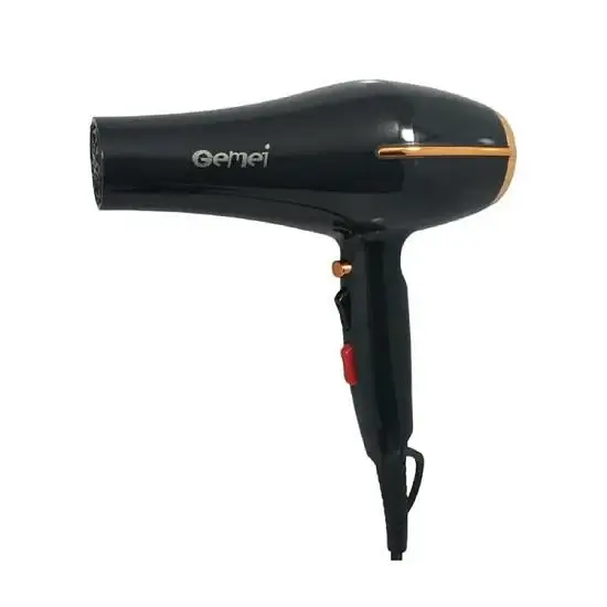 Профессиональный фен для сушки и укладки волос Gemei Gm-1780 3000 Вт Черный - изображение 2