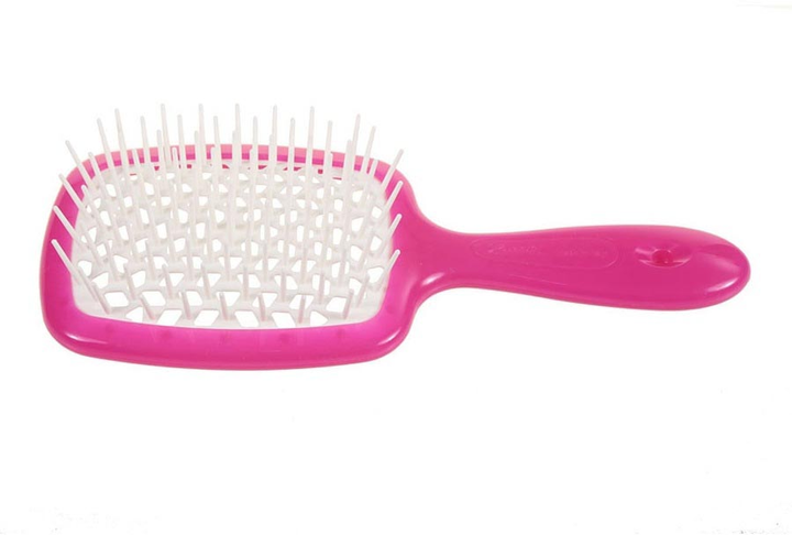 Перукарський гребінець Janeke Superbrush для розплутування волосся Pink and White (8006060620082) - зображення 1