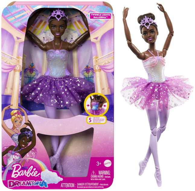 Lalka Mattel Barbie Dreamtopia Baletnica Magiczne światełka Brunetka 32 cm (0194735112043) - obraz 4