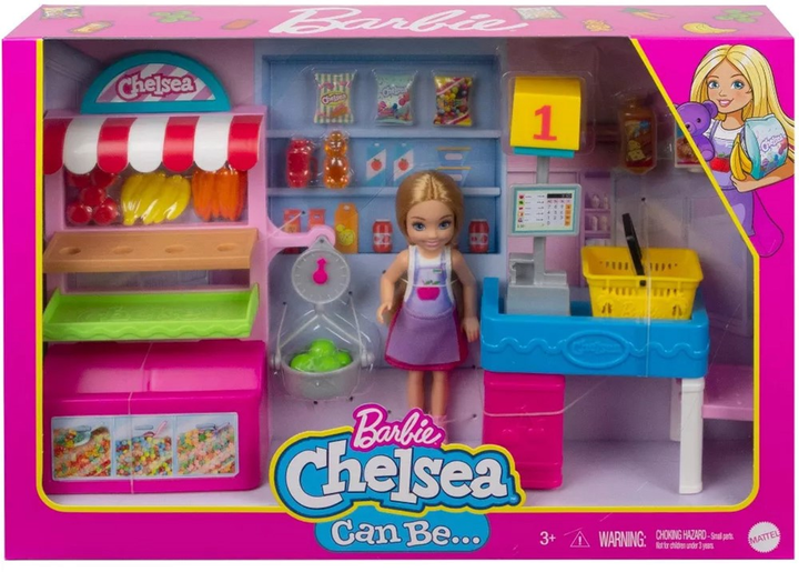 Lalka z akcesoriami Mattel Barbie Chelsea Can Be Snack Stand with Blonde Chelsea Doll 15 cm (0887961918779) - obraz 1
