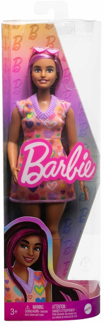 Lalka Mattel Barbie Fashionistas Doll in a Heart-Patterned Dress 27 cm (0194735094240) - obraz 1