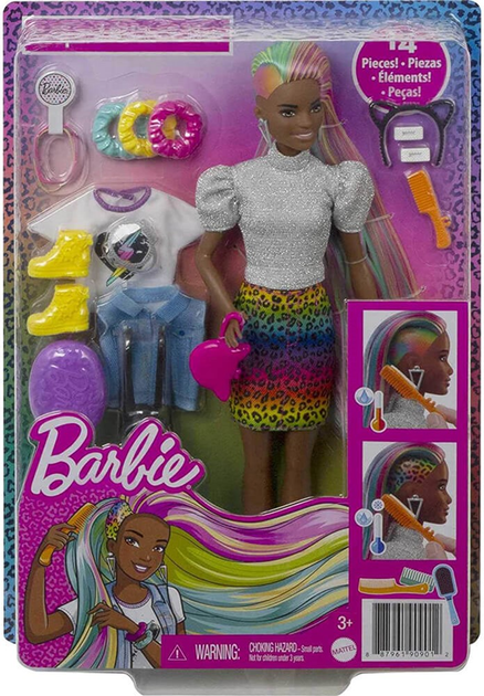 Лялька з аксесуарами Mаttel Barbie Волосся з кольоровим візерунком 30 см (0887961909029) - зображення 1