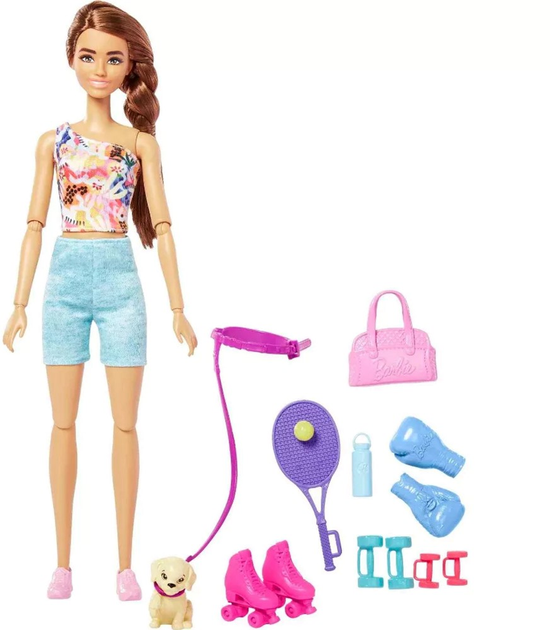 Lalka z akcesoriami Mattel Barbie Relaxation and Fitness 29 cm (0194735108183) - obraz 2