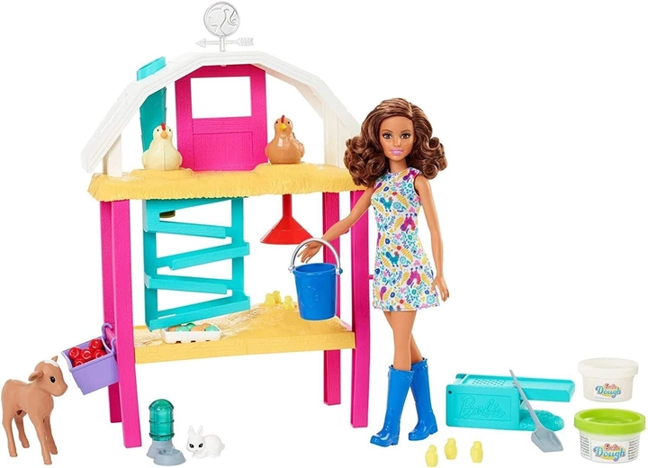Lalka z akcesoriami Mattel Barbie Hatch and Gather Egg Farm 25.5 cm (0194735061730) - obraz 2