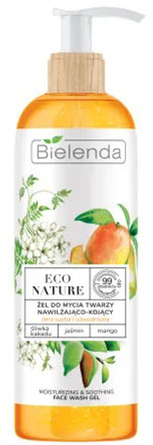 Гель для вмивання обличчя Bielenda Eco Nature зволожуючий і заспокійливий зі сливою какаду, жасмином і манго 200 г (5902169040543) - зображення 1