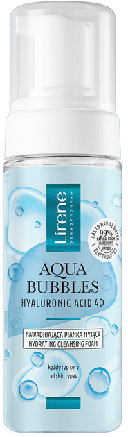 Зволожуюча пінка для вмивання Lirene Aqua Bubbles 150 мл (5900717077133) - зображення 1