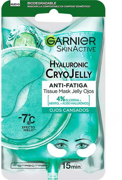 Маска під очі Garnier Hyaluronic Cryojelly тканина для втомленої шкіри 5 г (3600542500494) - зображення 1