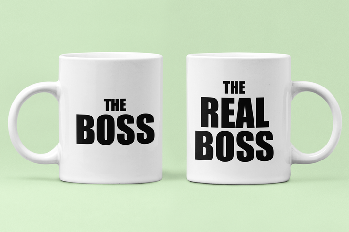 Парні чашки кружки the Boss and the Real Вoss Бос та Справжній Бос для Закоханих Біла 330 мл - Фото 1 Парні чашки кружки the Boss and the Real Вoss Бос та Справжній Бос для Закоханих Біла 330 мл - зображення 1