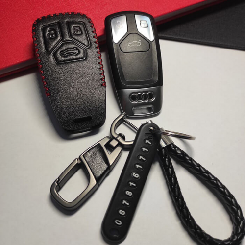 Шкіряний чохол для ключа Audi (Ауди) 2016+ TT A1, A2, A3,A4, A4, A6, A7, A8, Q3, Q5 смарт 3 кнопки 129352 - Фото 4 Шкіряний чохол для ключа Audi (Ауди) 2016+ TT A1, A2, A3,A4, A4, A6, A7, A8, Q3, Q5 смарт 3 кнопки 129352 - изображение 4