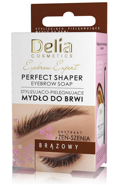 Мило для брів Delia Eyebrow Expert Perfect Shaper Styling & Conditioning Brown 10 мл (5906750804668) - зображення 1