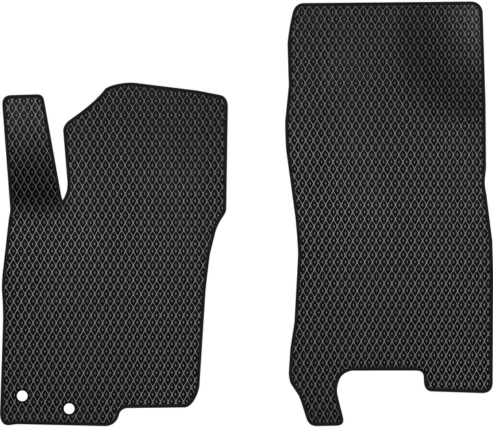 Акція на EVA килимки EVAtech в салон авто передні Nissan Navara (D23) 2014+ 4 покоління Pickup 4-дв. EU 2 шт Black від Rozetka