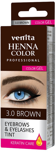 Farba do brwi i rzęs Venita Henna Color Gel żelowa 3.0 Brown (5902101518901) - obraz 1