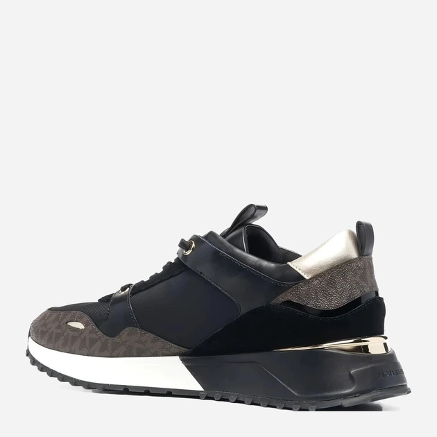 Buty sportowe damskie Michael Kors 43F1THFS2B-001 38.5 Czarny/Brązowy (195512730122) - obraz 3