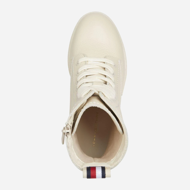 Trapery damskie skórzane Tommy Hilfiger FW0FW06732ACI 39 Kremowe (8720641602747) - obraz 4