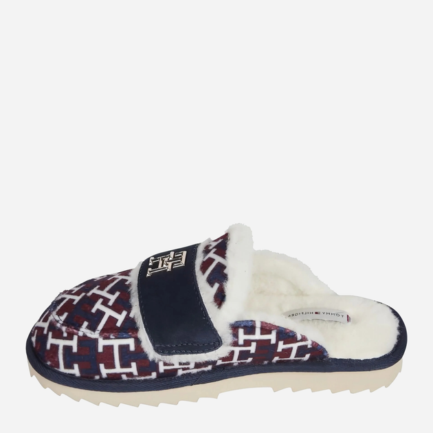 Kapcie damskie ciepłe Tommy Hilfiger FW0FW067160KQ 36 Granatowy/Bordowy (8720641574570) - obraz 3