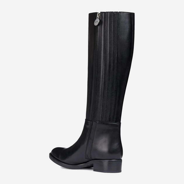 Kozaki damskie skórzane Geox D84G1D00043C9999 38 Czarne (8058279507678) - obraz 3