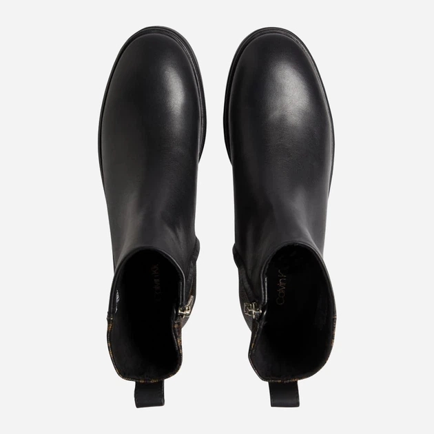 Жіночі ботильйони Calvin Klein HW0HW013130GL 38 Чорний/Коричневий (8719856637682) - зображення 4