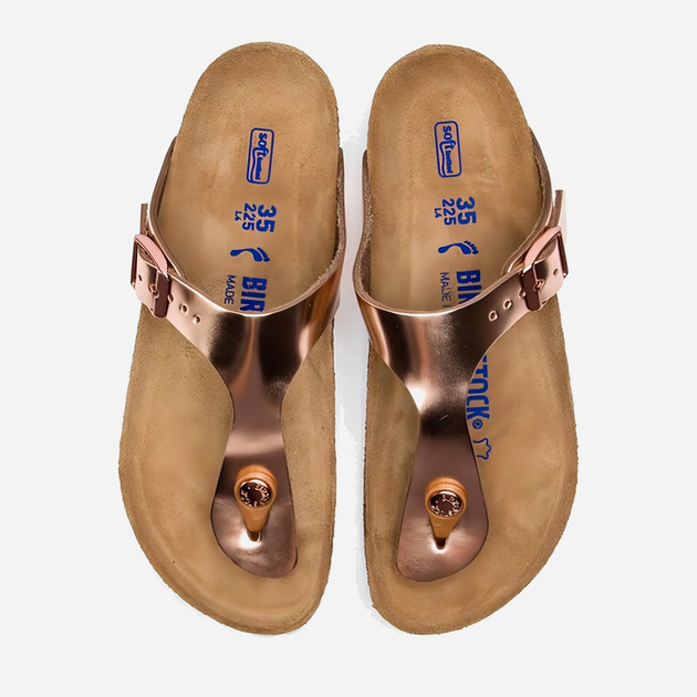 Жіночі в'єтнамки Birkenstock BIR1005049 39 Золотисті (4052605893361) - зображення 4