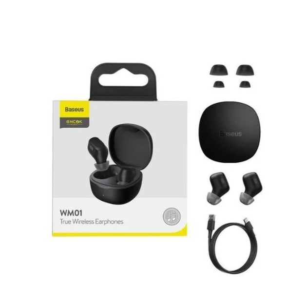 Навушники Baseus Bowie WM01 True Wireless Earphones Black (NGTW370001) - изображение 6