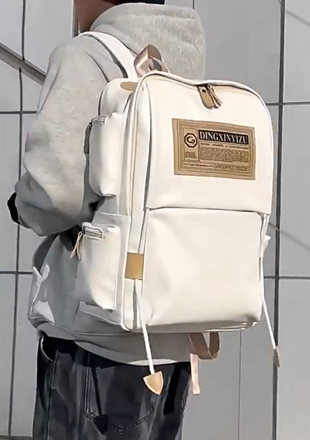 Рюкзак кожаный Dezger Londoner 27 л White - Фото 4 Рюкзак кожаный Dezger Londoner 27 л White - изображение 4