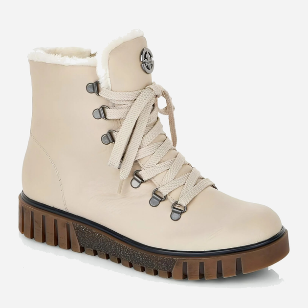 Жіночі зимові черевики високі RIEKER Y3433-60 38 Молочні (4059954140078) - зображення 2