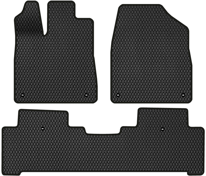 Акція на EVA килимки EVAtech в салон авто для Acura MDX (YD3) Restyling 2016-2020 3 покоління SUV USA 3 шт Black від Rozetka