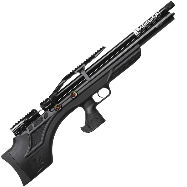 Пневматична редукторна PCP гвинтівка ASELKON MX7 BLACK кал. 4.5 - зображення 1
