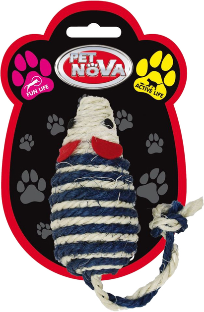 Іграшка для котів Pet Nova Миша плетена 10 х 5 см (CAT-SISALMOUSE-5) - зображення 2
