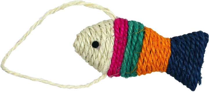 Іграшка для котів Pet Nova Рибка плетена 12 x 6 см (CAT-SISALFISH-COLOUR-12) - зображення 1