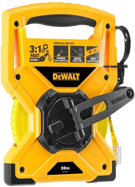 Рулетка вимірювальна DeWalt скловолокно 30 м х 12.7 мм (DWHT34218-0) - зображення 3