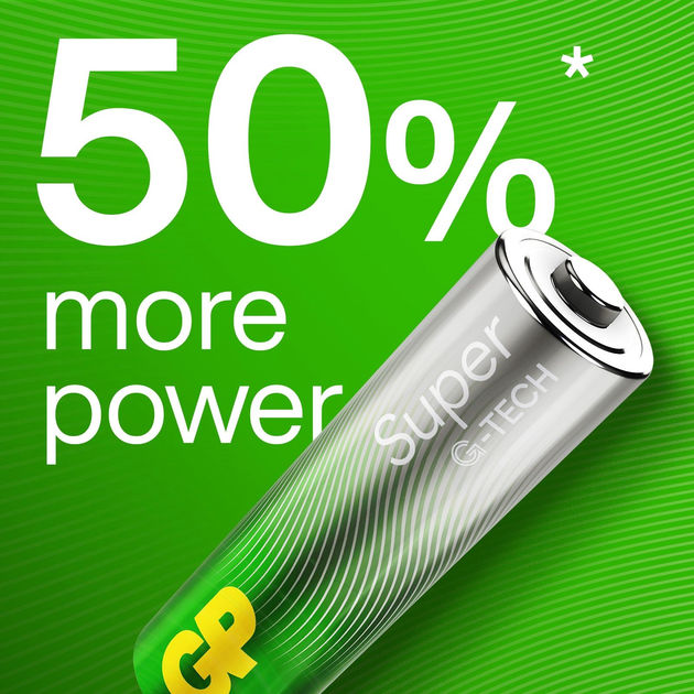 Батарейка лужна GP Super Alkaline AA Batteries 15A/LR6 1.5V (12-Pack) (4891199217005) - зображення 4