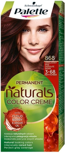 Farba do włosów Palette Permanent Naturals Color Creme trwale koloryzująca 868/ 3-68 Czekoladowy Brąz (3838824171548) - obraz 1