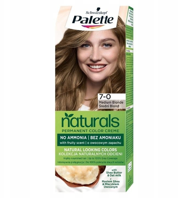 Фарба для волосся Palette Permanent Naturals Color Crème перманентний колір 7-0 Середній блонд (3838824171289) - зображення 1